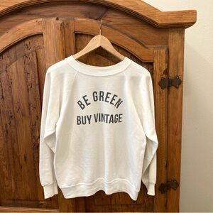 Be Green Buy Vintage White Old Crewneck Sweatshirt